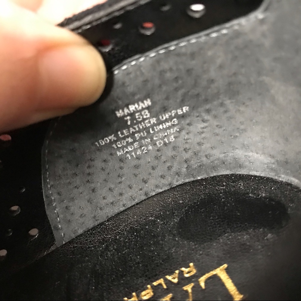 LAUREN Ralph Lauren Perforated Suede Oxfords 7.5 - Picture 8 of 8